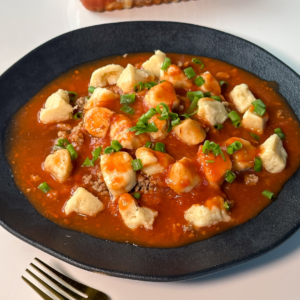 Nhoque de batata doce à bolonhesa (300g)