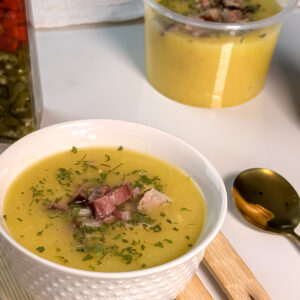 Caldo de mandioquinha com bacon (400g)